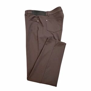 Simply Vera Vera Wang Brown Button Front Skinny Ponte Leggings  / XL